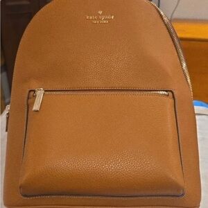 Kate Spade Tan Backpack with Gold Accents
